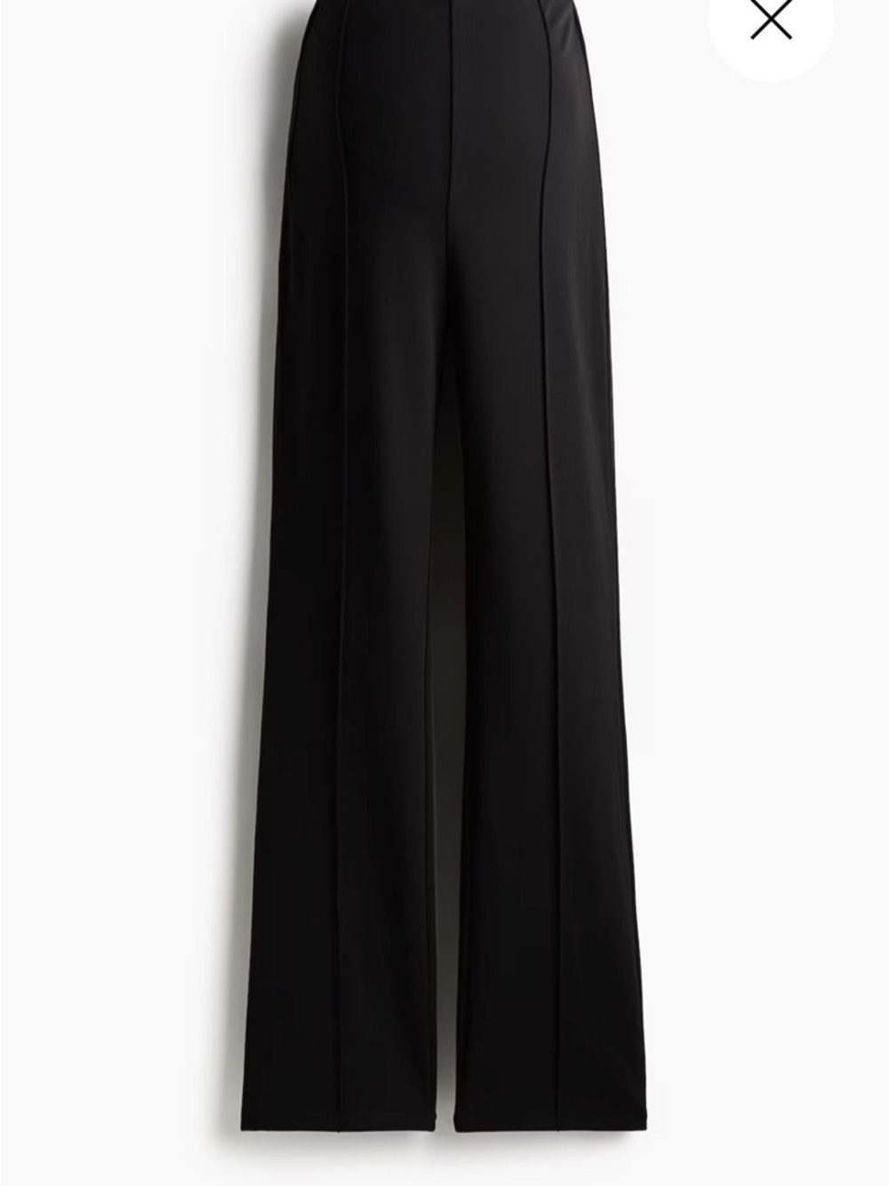 H&M Maternity Black Boot-Cut Wide Leg Trousers